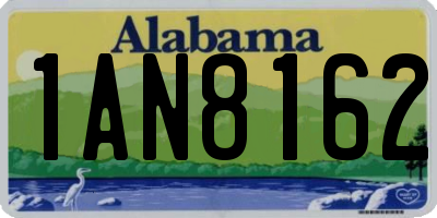AL license plate 1AN8162