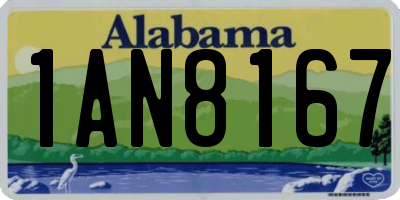 AL license plate 1AN8167