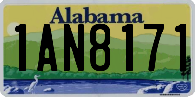 AL license plate 1AN8171