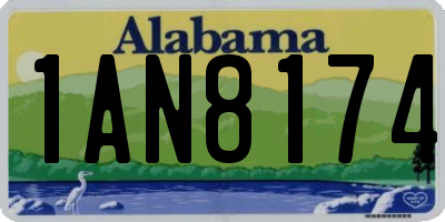 AL license plate 1AN8174