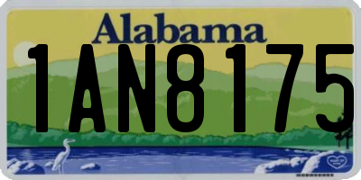 AL license plate 1AN8175