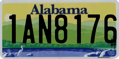 AL license plate 1AN8176