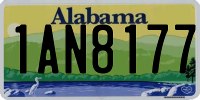 AL license plate 1AN8177