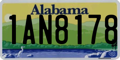 AL license plate 1AN8178