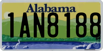 AL license plate 1AN8188