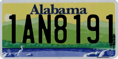 AL license plate 1AN8191