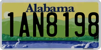 AL license plate 1AN8198