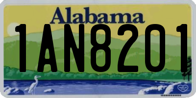 AL license plate 1AN8201