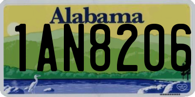 AL license plate 1AN8206