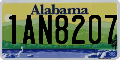AL license plate 1AN8207