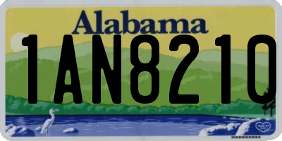 AL license plate 1AN8210
