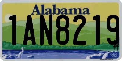 AL license plate 1AN8219