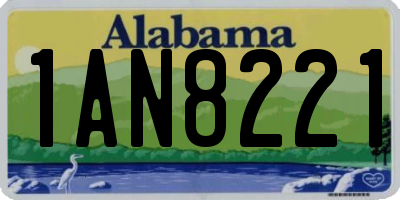 AL license plate 1AN8221