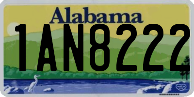 AL license plate 1AN8222