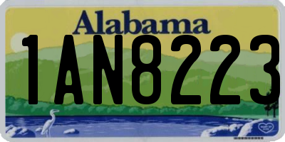 AL license plate 1AN8223