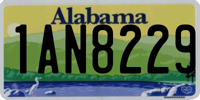 AL license plate 1AN8229