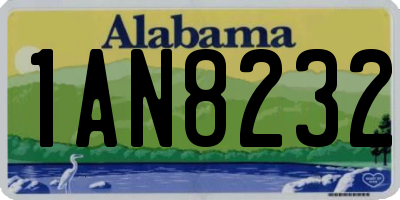 AL license plate 1AN8232