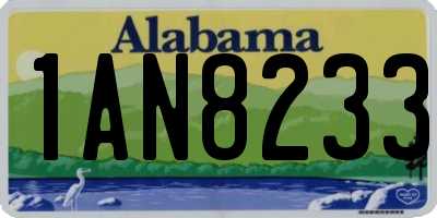 AL license plate 1AN8233