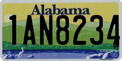 AL license plate 1AN8234