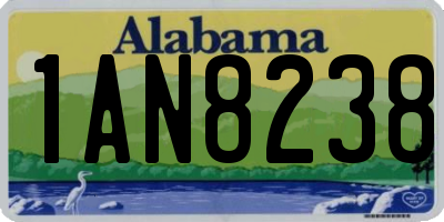 AL license plate 1AN8238