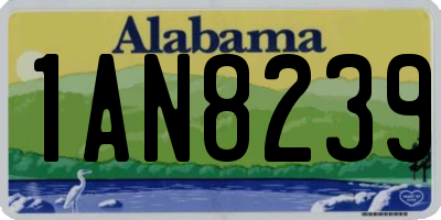 AL license plate 1AN8239