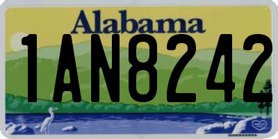 AL license plate 1AN8242