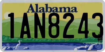 AL license plate 1AN8243