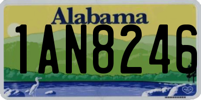 AL license plate 1AN8246