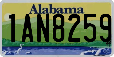 AL license plate 1AN8259