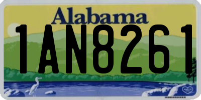 AL license plate 1AN8261