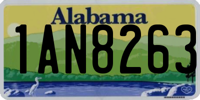 AL license plate 1AN8263