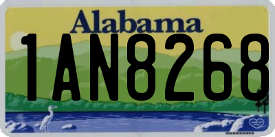 AL license plate 1AN8268