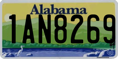 AL license plate 1AN8269