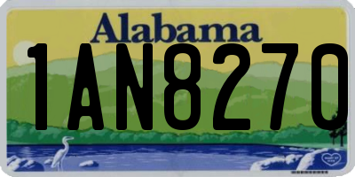 AL license plate 1AN8270