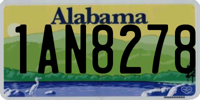AL license plate 1AN8278