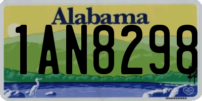 AL license plate 1AN8298