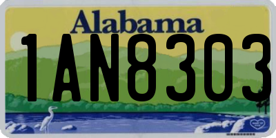 AL license plate 1AN8303