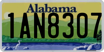 AL license plate 1AN8307