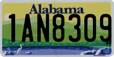 AL license plate 1AN8309