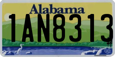 AL license plate 1AN8313