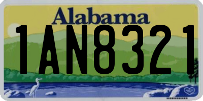 AL license plate 1AN8321