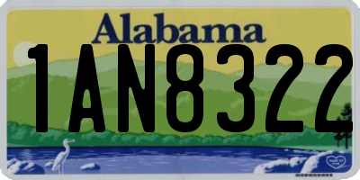 AL license plate 1AN8322