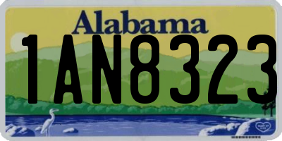 AL license plate 1AN8323