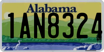AL license plate 1AN8324