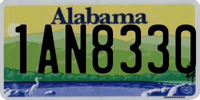 AL license plate 1AN8330