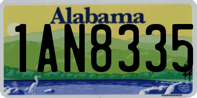AL license plate 1AN8335