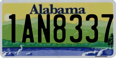 AL license plate 1AN8337
