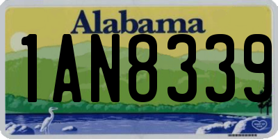 AL license plate 1AN8339