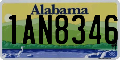 AL license plate 1AN8346