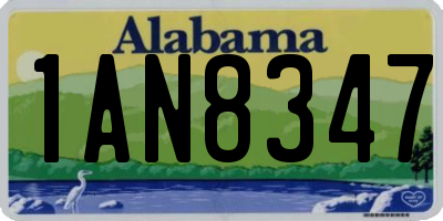 AL license plate 1AN8347